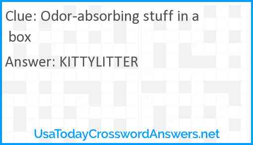 Odor-absorbing stuff in a box Answer