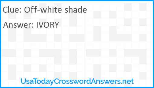 Off-white shade Answer