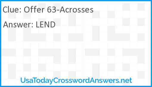 Offer 63-Acrosses Answer