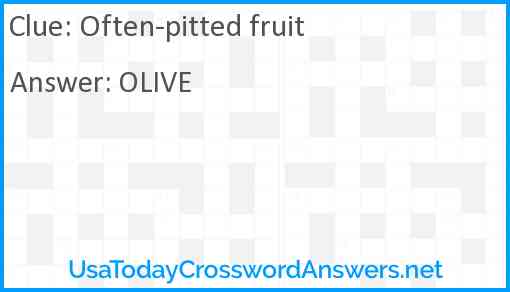 Often-pitted fruit Answer