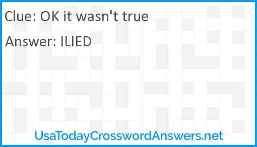 OK it wasn't true Answer