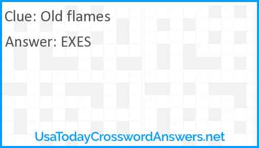 Old flames Answer