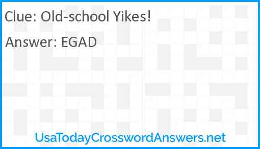 Old-school Yikes! Answer