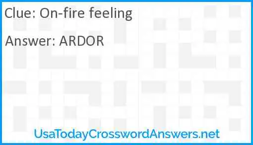 On-fire feeling Answer
