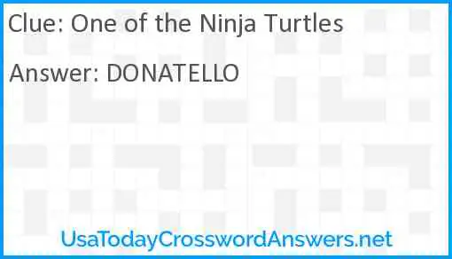 One of the Ninja Turtles Answer