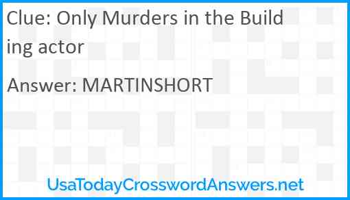 Only Murders in the Building actor Answer