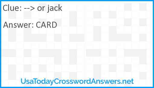 --> or jack Answer