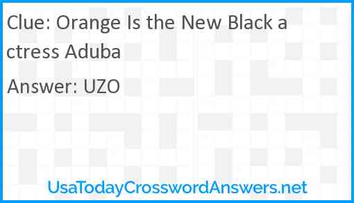 Orange Is the New Black actress Aduba Answer