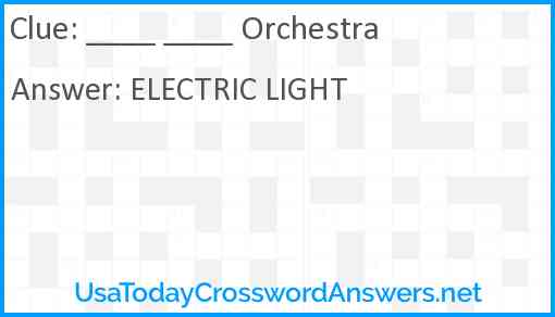 ____ ____ Orchestra Answer