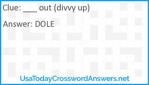 ___ out (divvy up) Answer