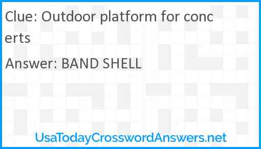 Outdoor platform for concerts Answer
