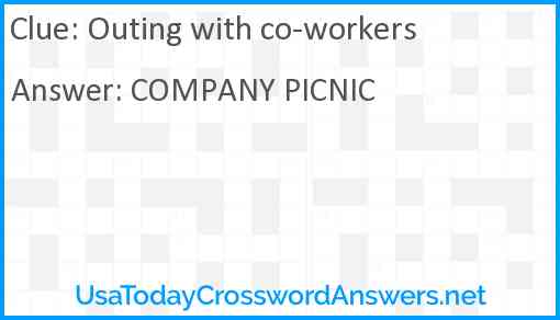 Outing with co-workers Answer