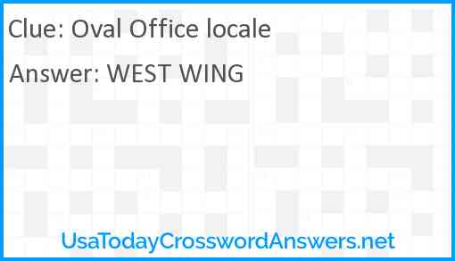 Oval Office locale Answer