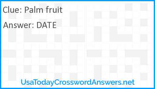 Palm fruit Answer