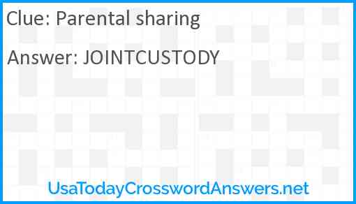 Parental sharing Answer