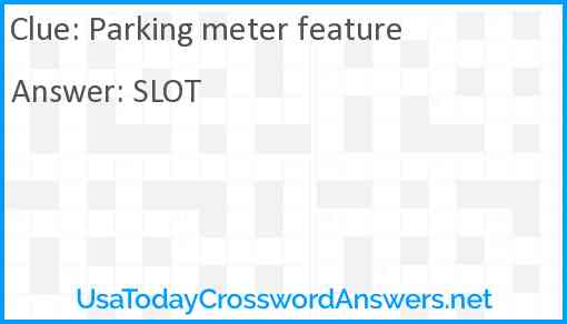 Parking meter feature Answer