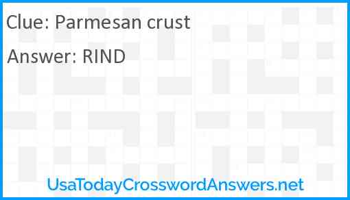Parmesan crust Answer