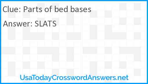 Parts of bed bases Answer