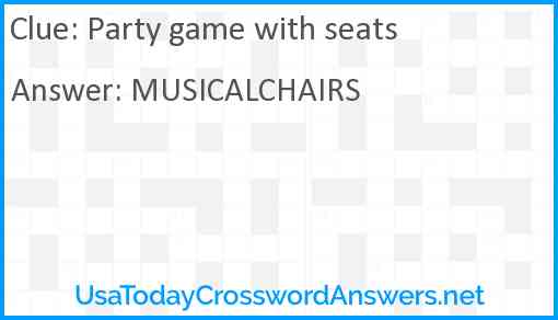 Party game with seats Answer