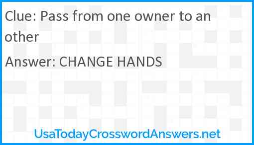 Pass from one owner to another Answer
