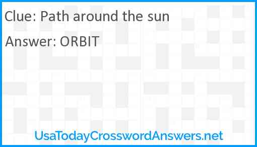 Path around the sun Answer