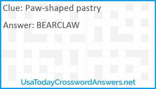 Paw-shaped pastry Answer