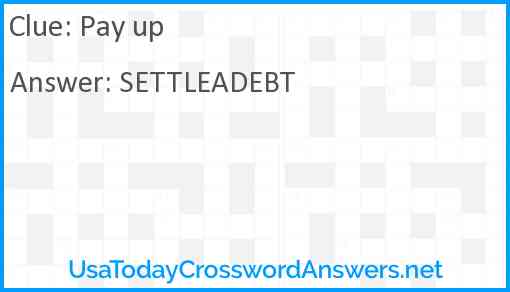 Pay up Answer