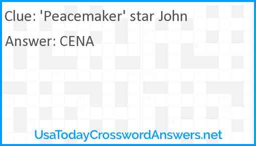 'Peacemaker' star John Answer
