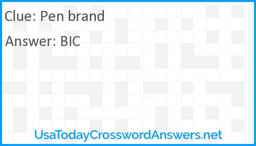 Pen brand Answer
