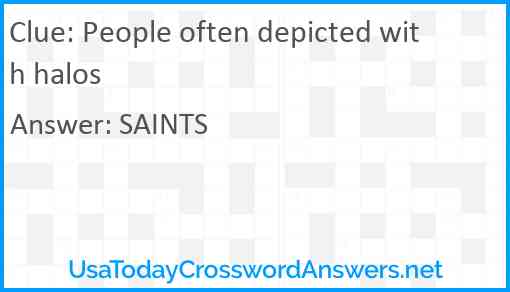 People often depicted with halos Answer