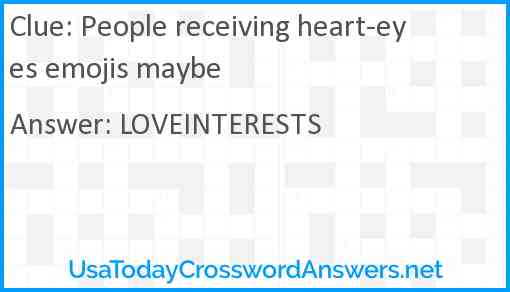 People receiving heart-eyes emojis maybe Answer