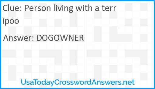 Person living with a terripoo Answer
