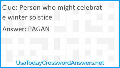 Person who might celebrate winter solstice Answer