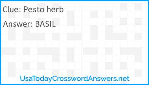 Pesto herb Answer