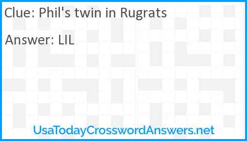 Phil's twin in Rugrats Answer