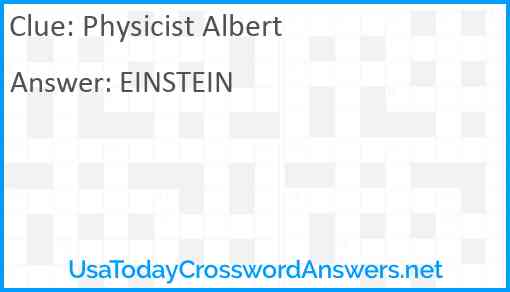 Physicist Albert Answer