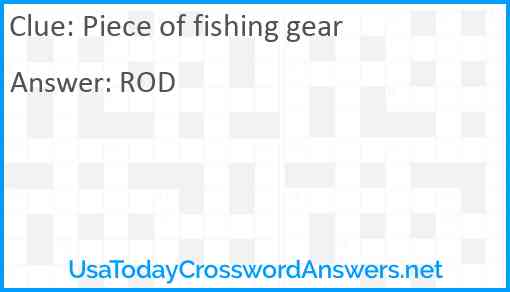 Piece of fishing gear Answer