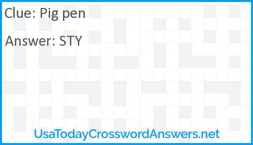 Pig pen Answer