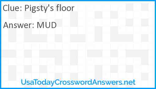 Pigsty's floor Answer