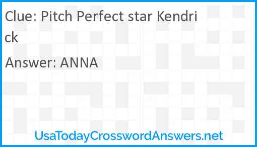Pitch Perfect star Kendrick Answer