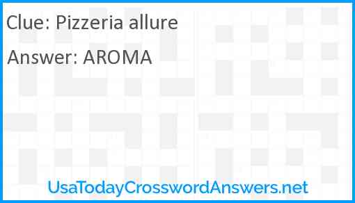Pizzeria allure Answer