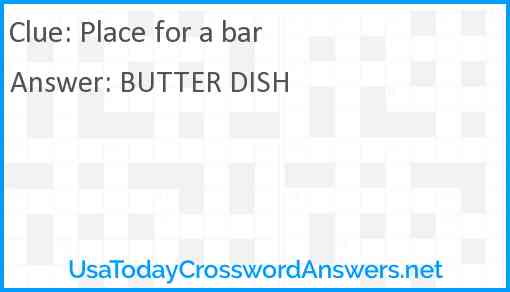 Place for a bar Answer