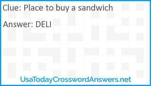 Place to buy a sandwich Answer