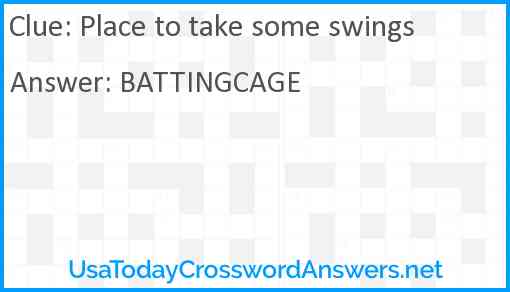 Place to take some swings Answer