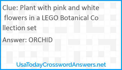 Plant with pink and white flowers in a LEGO Botanical Collection set Answer