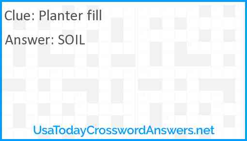 Planter fill Answer