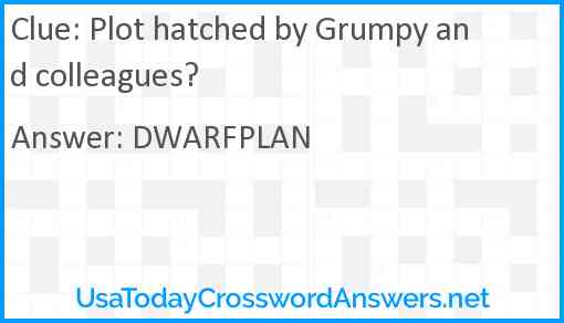 Plot hatched by Grumpy and colleagues? Answer