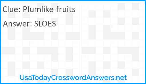 Plumlike fruits Answer