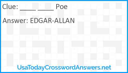 ____ ____ Poe Answer