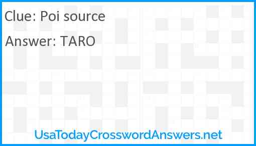 Poi source Answer